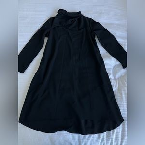 Turtle neck black dress